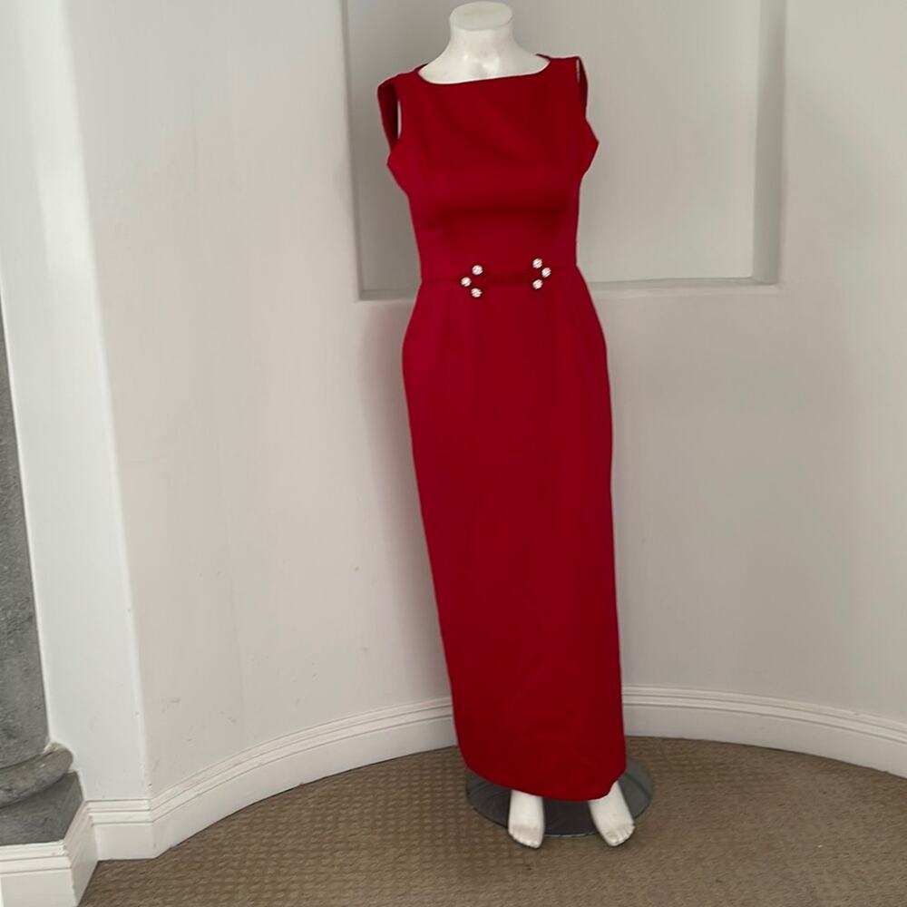 En Français By Huey Waltzer Maxi Evening Party Dress Size 14 Vintage 90s